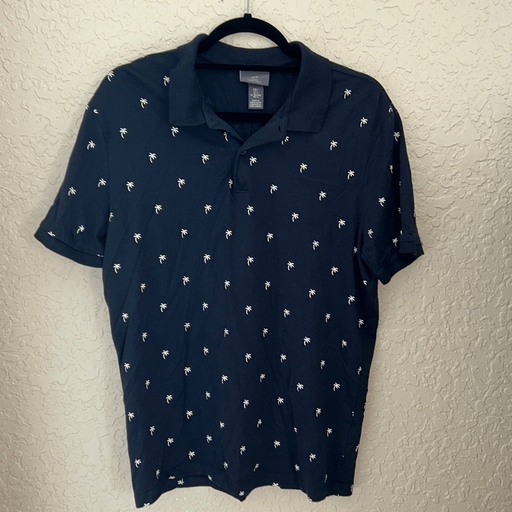 Men’s H&M black polo shirt size Large slim